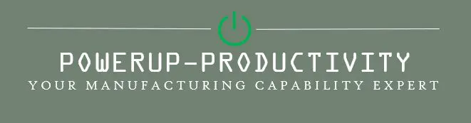 A green and white logo for top products manufacturing